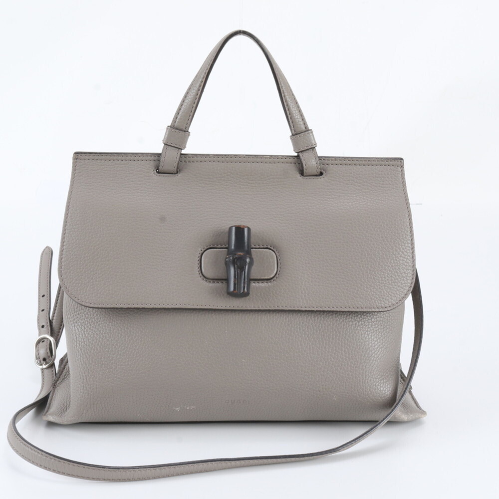 Gucci Bamboo Daily Medium 392013 Leather 2-Way Shoulder Bag/Tote Bag for Women
